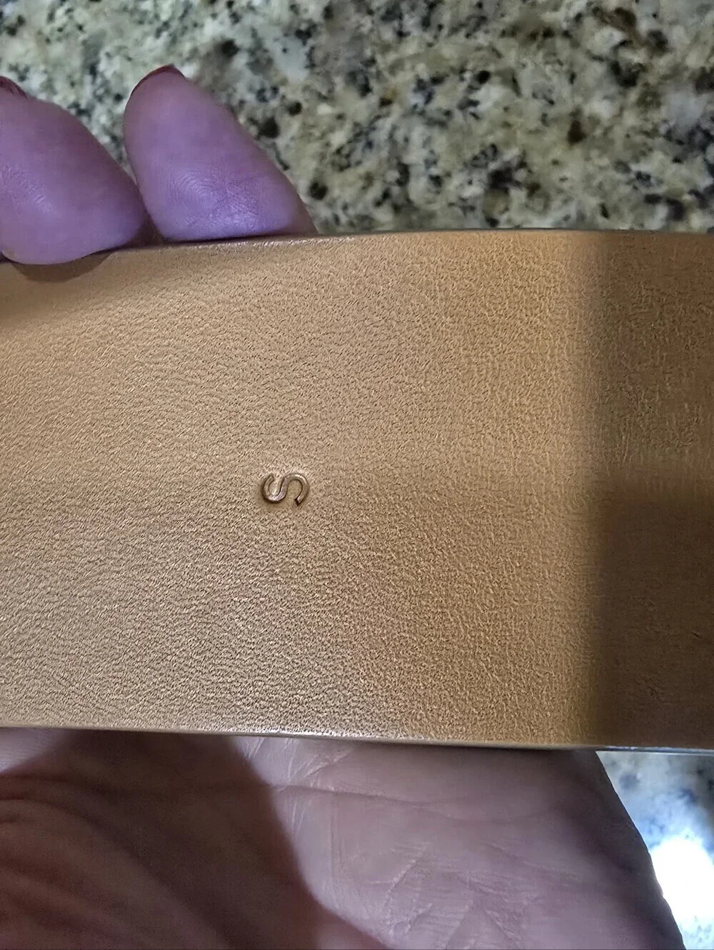 Ralph Lauren Gold Leather Waist Belt Womens Size Small 2” Gold Buckle